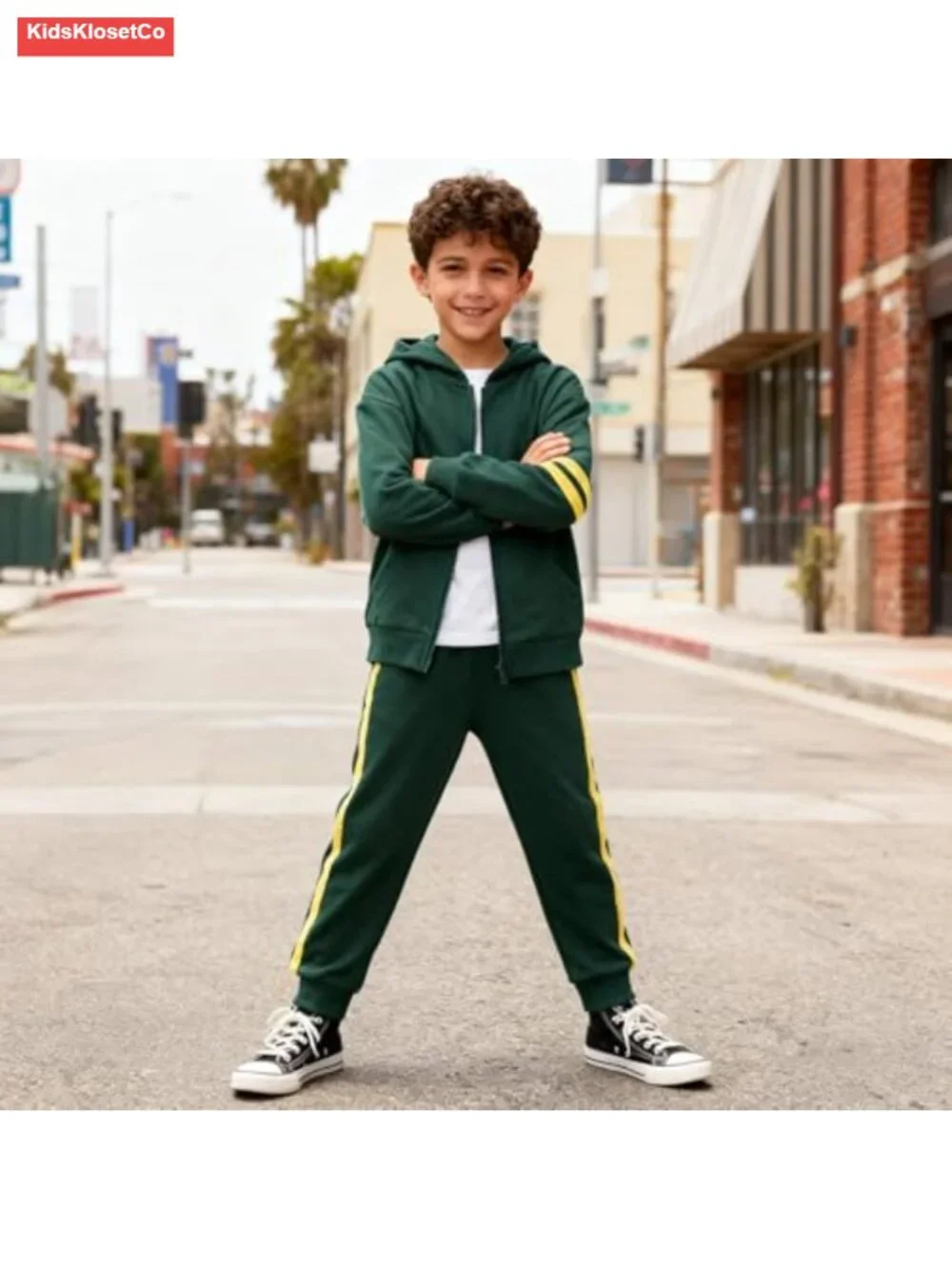 Boys 2 Piece Sweatsuit Set Zip Up Hoodie and Pants Fall Winter Outfits